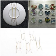 5pcs Plate  Hanging White Hanger Flexible With Spring Wall Display&Art Decor l0L   302532464535